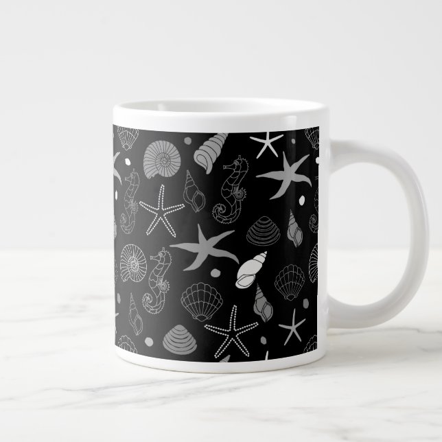 Sea Life Black Mönster Jumbo Mugg (Höger)