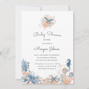 Sea Life coral Baby Shower med e-postinbjudan
