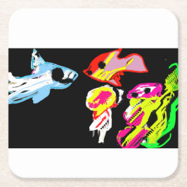 Sea life fun underlägg papper kvadrat