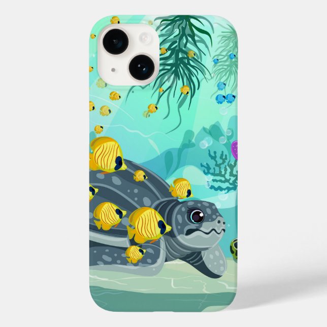 Sea Life iPhone 14 Fodral (Baksida)