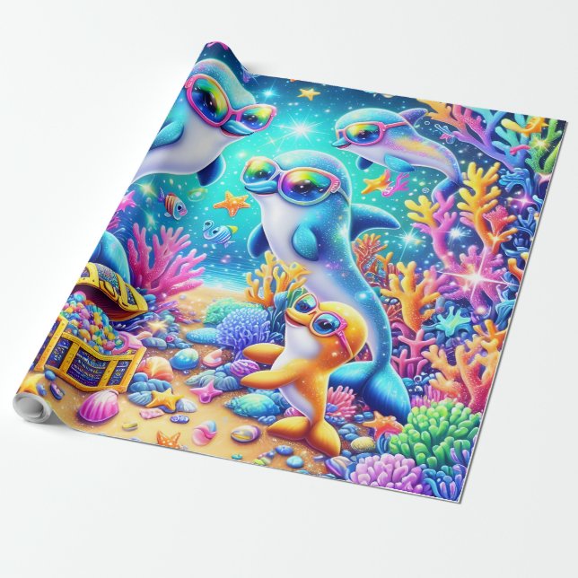 Sea Life Presentpapper (Utrullad)
