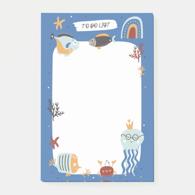Sea Life to Do List Post-it Notes (Framsida)