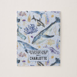 Sea Life Whales Christian Bible Verse Namn Gift Pussel