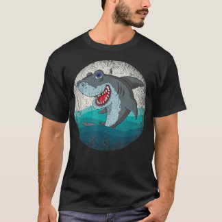Sea Monster Aquarist Gift Ocean Animal Retro Shark T Shirt