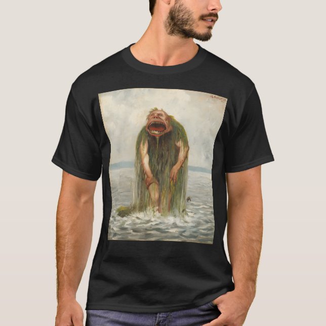 Sea Monster av Theodor Kittelsen T Shirt (Framsida)