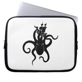 Sea Monster Blue och Black Kraken med Frakt Laptop Fodral