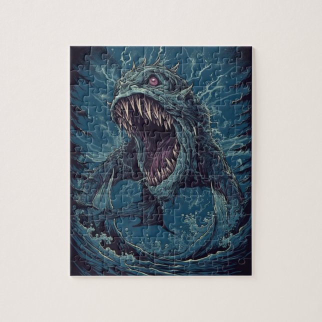 Sea Monster Jigszle Puzzle Pussel (Vertikal)