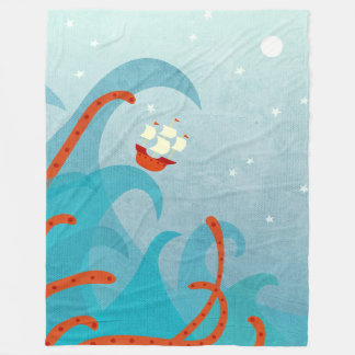 Sea Monster Sailing Fleecefilt