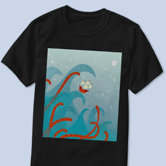 Sea Monster Sailing T Shirt