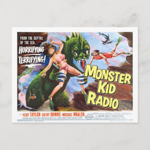 Sea Monster-vykort från Monster Kid Radio Vykort