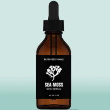 Sea Moss Serum Dropper Flaska-etiketter