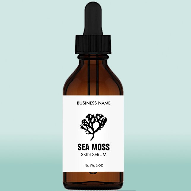 Sea Moss Skin Serum Labels Fraktsedel (Skapare uppladdad)