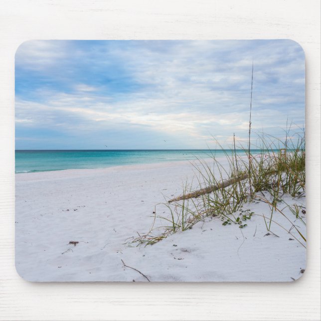 Sea Oats And White Sand Beach Morning Mousepad Musmatta (Framsidan)