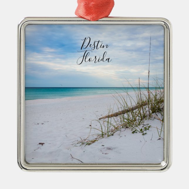 Sea Oats And White Sand Beach Morning Ornament (Framsidan)