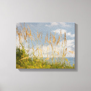 Sea Oats Faux Oljemålning Canvas