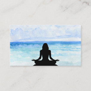 *~* Sea Ocean Beach Mindfulness Meditation Yoga Visitkort