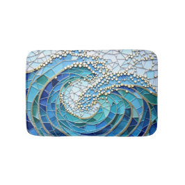 Sea of Waves Mosaic Art Badrumsmatta