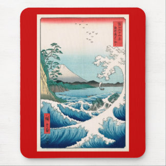Sea off Satta Hiroshige Japansk finkonst Musmatta