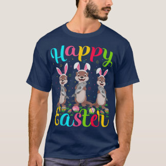 Sea Otter Älskare Påskägg Bunny Sea Otter Lycklig  T Shirt