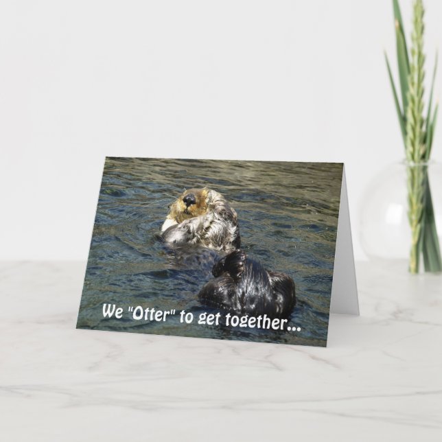 Sea Otter-gratulationskort Kort (Framsida)