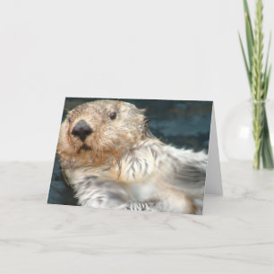 Sea Otter-gratulationskort Kort