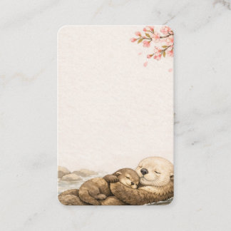 Sea Otter Japanese Landscape Business Card Visitkort