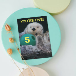 Sea Otters Photo Personlig Child's Birthday Kort