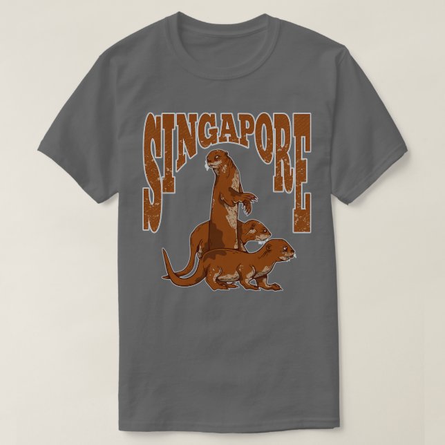 Sea Otters Singapore T Shirt (Design framsida)