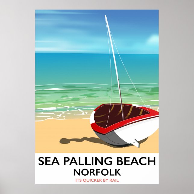 Sea Palling Beach Norfolk-stranden poster (Framsidan)