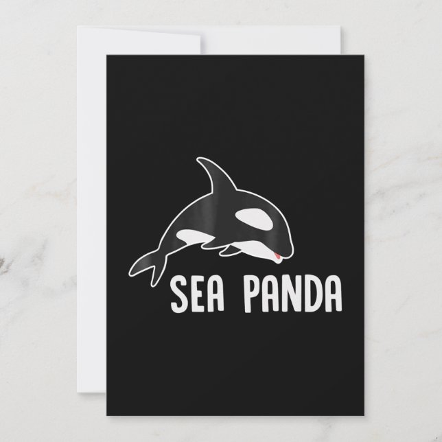 Sea Panda - Funny Killer Whale Orca Marine Biology Julkort (Framsida)