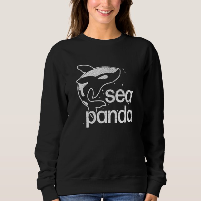 Sea Panda  Saying Ocean Beach Cute Orca Whale Dolp T Shirt (Framsida)