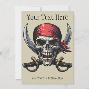Sea Pirat Tavern - Skull i boner Julkort