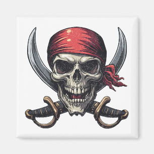 Sea Pirat Tavern - Skull i boner Magnet