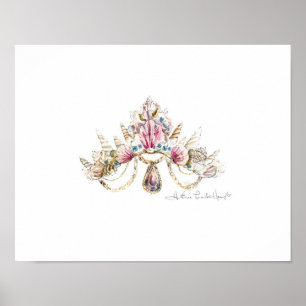 Sea Princess Krona Print by Heather Fransk Henry Poster