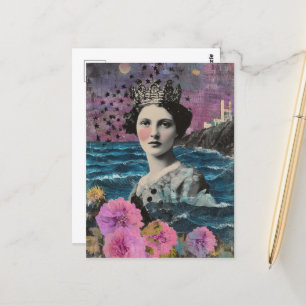 Sea Queen Vintage Collage Vykort