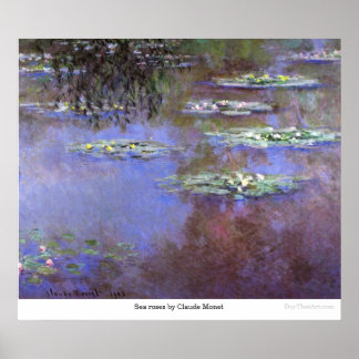 Sea ro av Claude Monet Poster