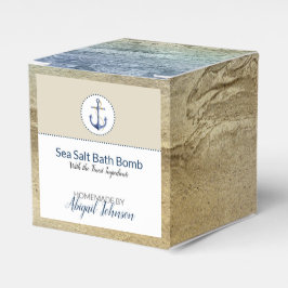 Sea Salt Bath Bomb Navy Anchor Watercolor Beach Presentaskar