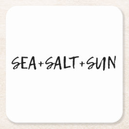 Sea + Salt + Sol Underlägg Papper Kvadrat