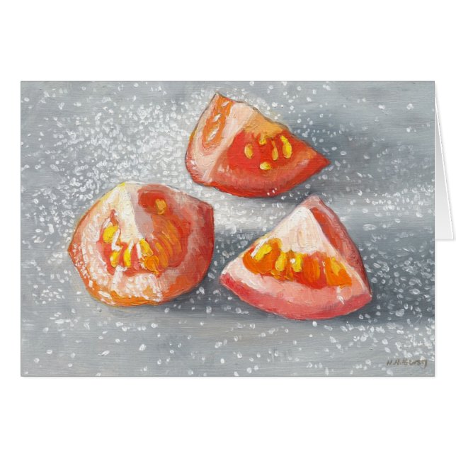 Sea Salted Tomato Eighths Hälsningskort (Framsidan Horizontal)