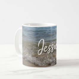 Sea & Sand Beach Vinkarare Personlig Namn Kaffemugg