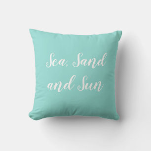 Sea Sand och Sol Beach Dekorativ kudde