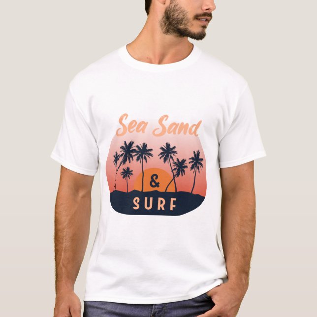 Sea Sand Surfa T Shirt (Framsida)