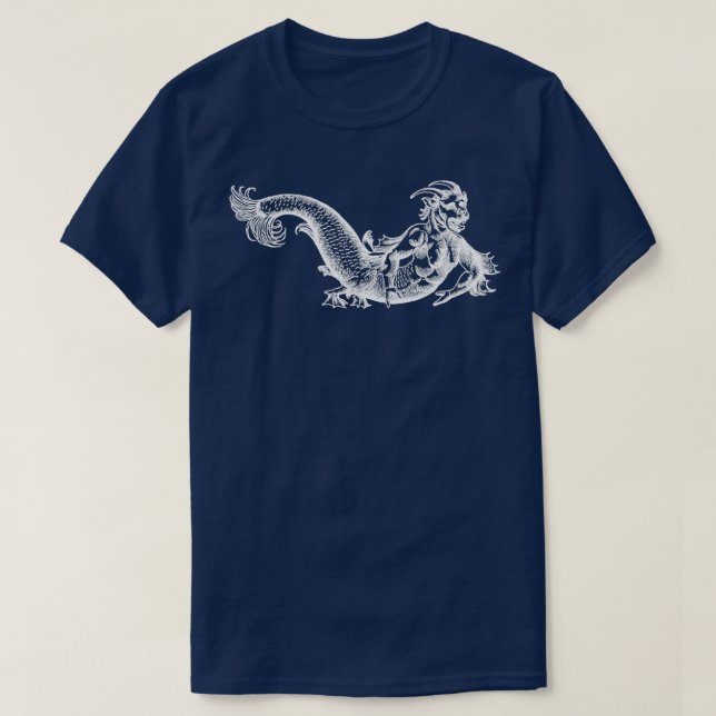 Sea Satyr Hybrid Monster White 2 T Shirt (Design framsida)
