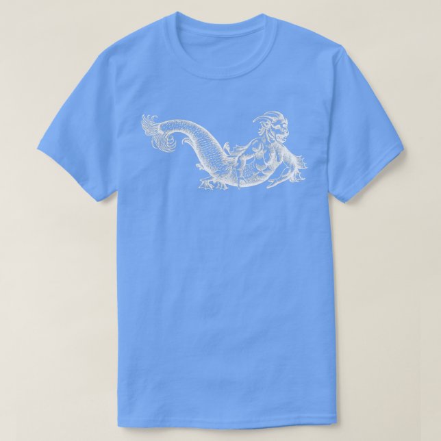 Sea Satyr Hybrid Monster White T Shirt (Design framsida)