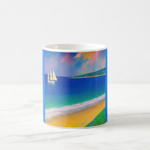 Sea Scape 09 "Yacht in the Bay" Kaffemugg