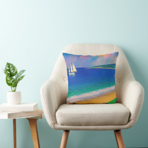 Sea Scape 09 "Yacht in the Bay" Kudde