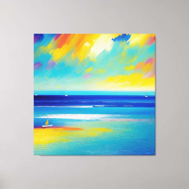 Sea Scape 10 "Stuck on the sand". Canvastryck (Framsida)