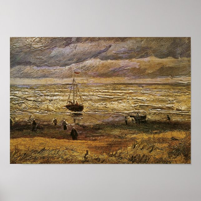Sea, Scheveningen Van Gogh Fine Art Poster (Framsidan)