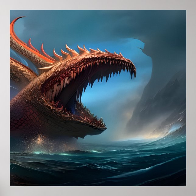 Sea Serpent - Jörmungandr Poster (Framsidan)