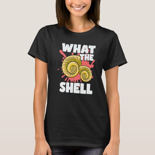 sea shell hunter and Conch Collector seashell hunt T Shirt (Framsida)